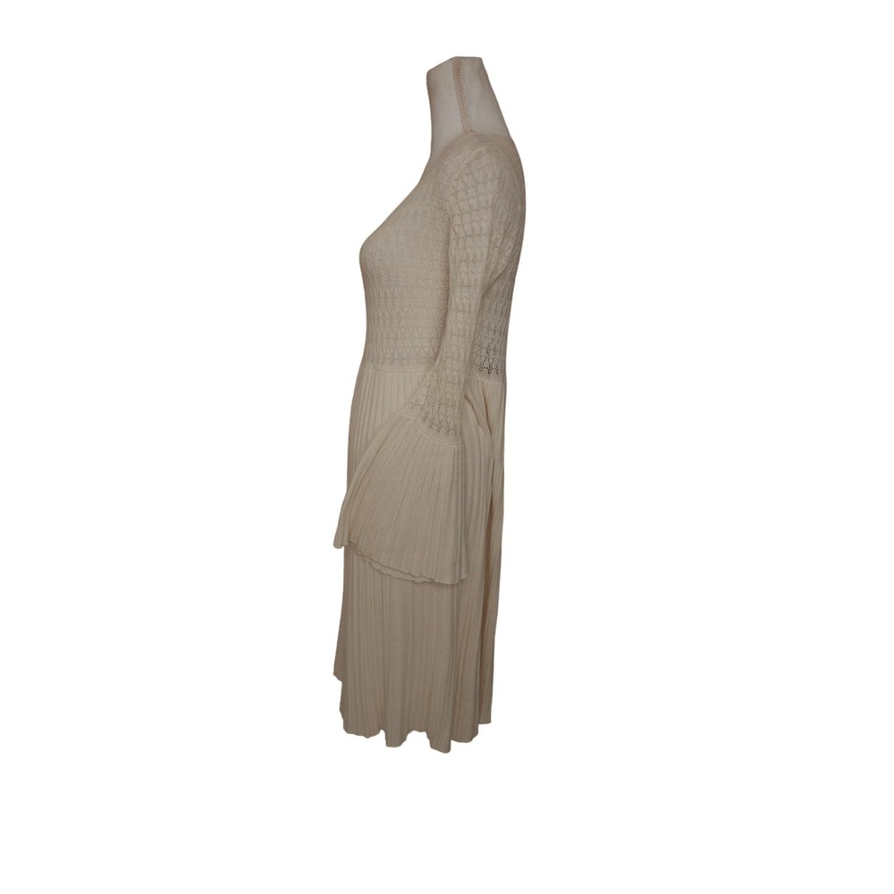 Sundance Josalyn Ivory Crochet Bell Sleeve Sweater Dress size M - Picture 4 of 10